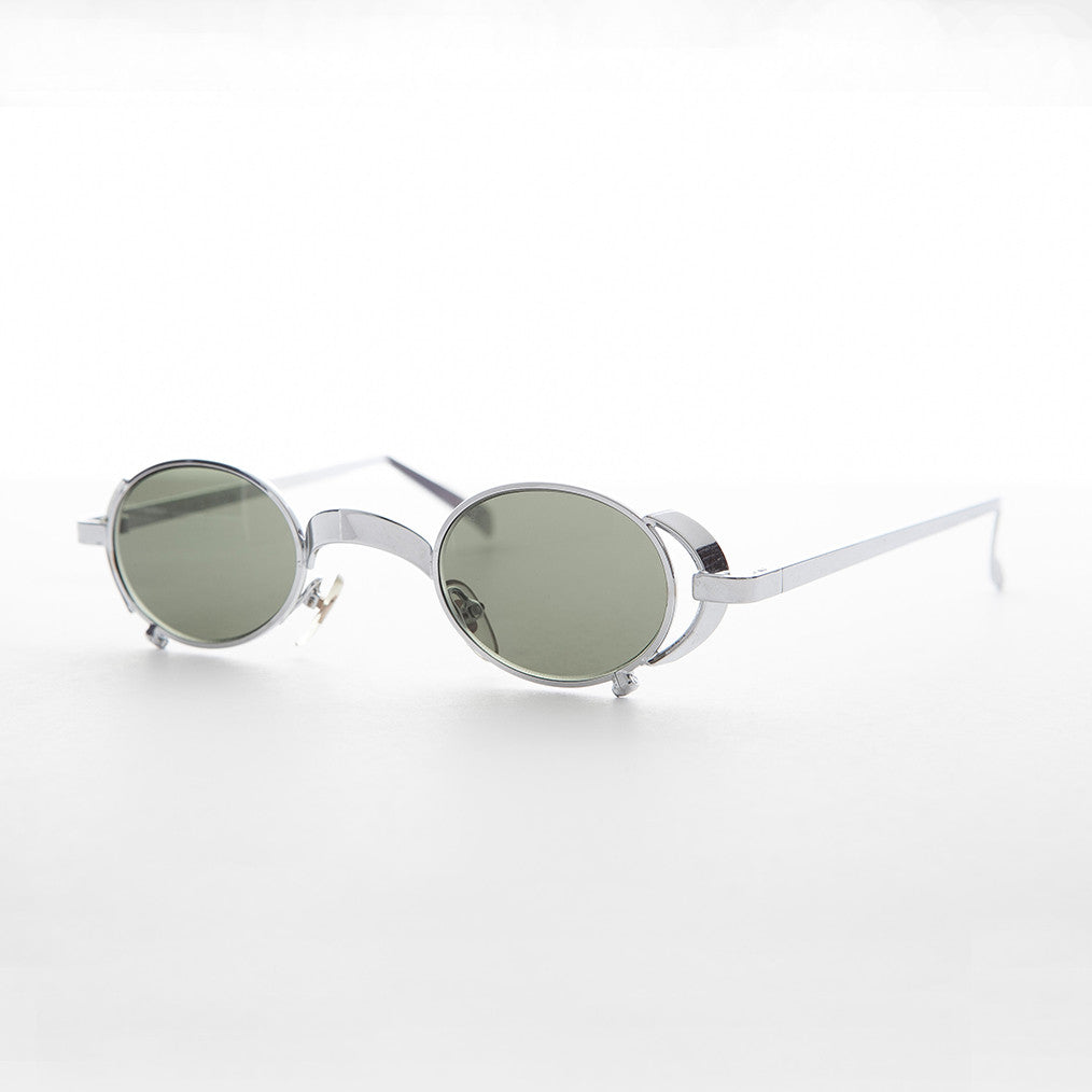 90s Oval Goth Steampunk Vintage Sunglass - Byron
