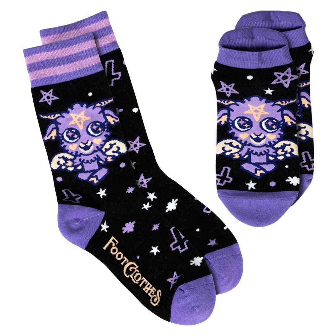 Baby Baphomet Ankle & Crew Sock Pack | 2 Designs - 