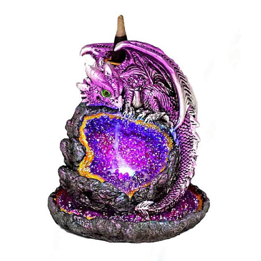 Baby Dragon Geode Backflow Burner - 