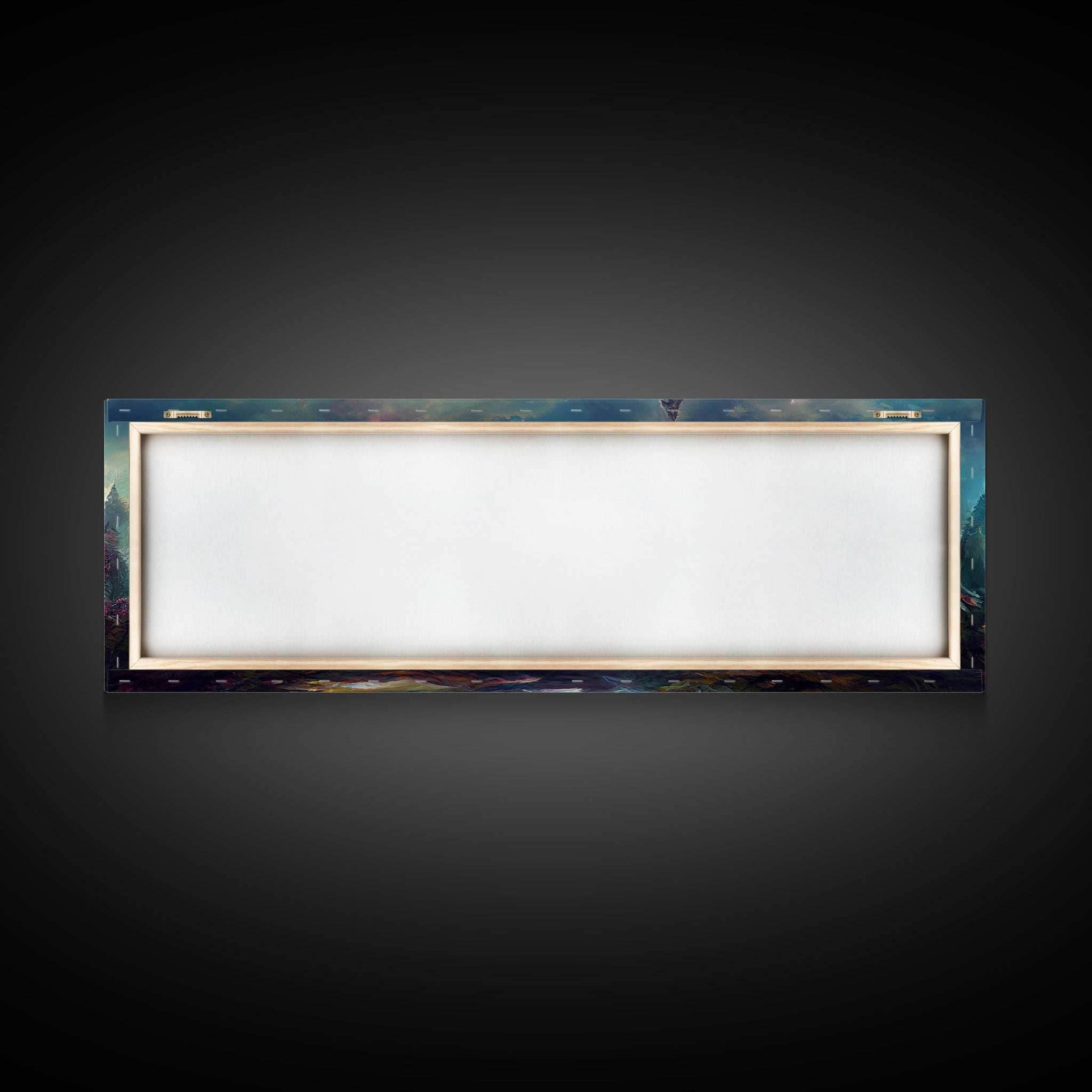 High Fantasy Forest Wall Art, Ready To Hang Canvas Print, Panoramic Art, Fantasy RPG Concept Art - 10x30 Inches / Gallery Wrap Canvas - Ready To Hang