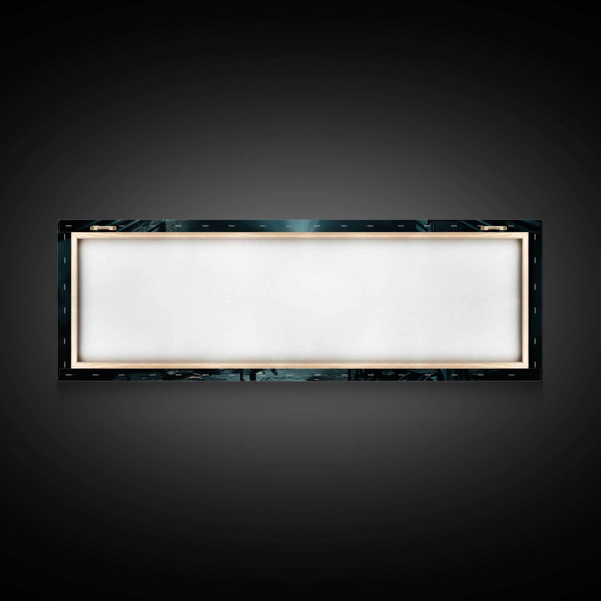 An Abandoned Insane Asylum, Canvas Print Framed Halloween Art, Spooky Decor Panoramic Halloween Art, Halloween Wall Art, Halloween Art Print - 10x30 Inches / Gallery Wrap Canvas - Ready To Hang