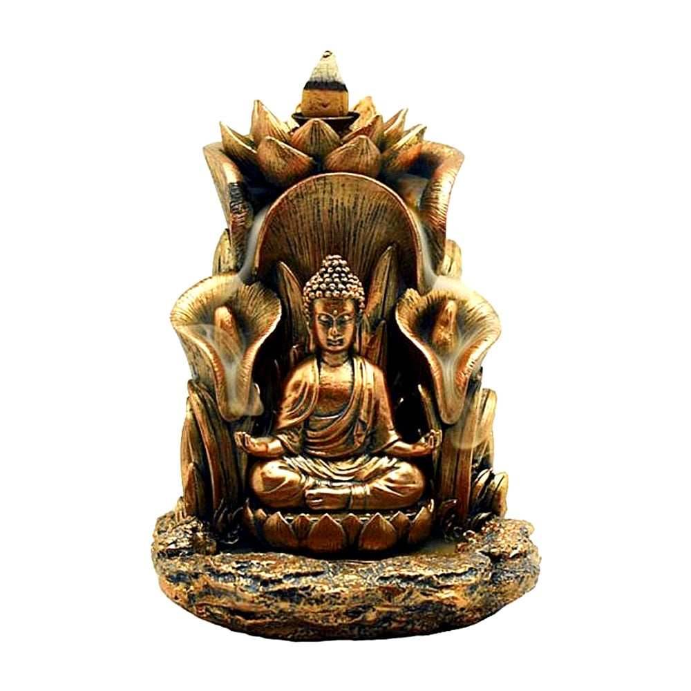 Golden Buddha BackFlow Incense Burner - 