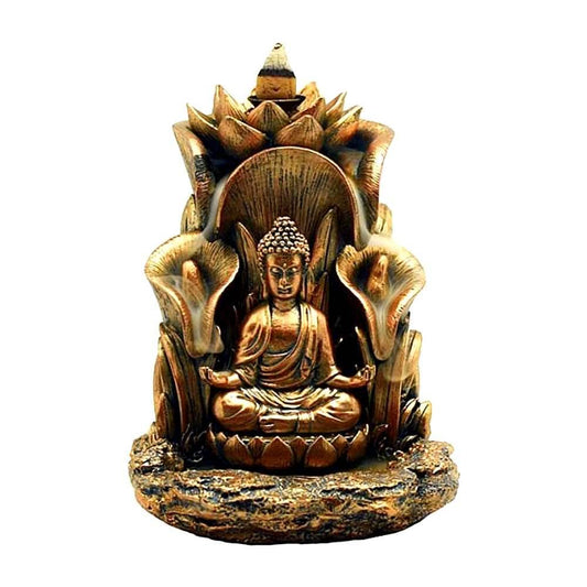 Golden Buddha BackFlow Incense Burner - 