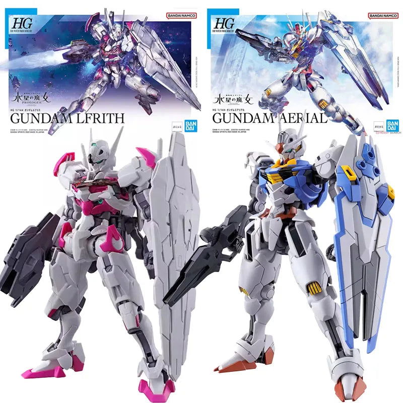 Bandai Anime GUNDAM AERIAL & LFRITH HG 1/144 Genuine Assembly Model Toy Kit, Action Figure Collectible