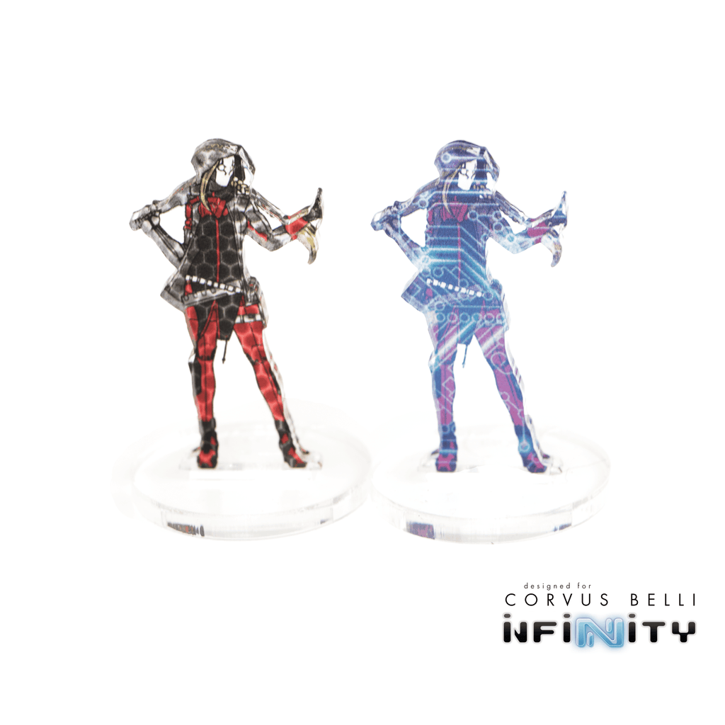 Infinity 3D Markers - Corregidor Bandit (Female 2x 25mm Camo -3 & Cybermask)