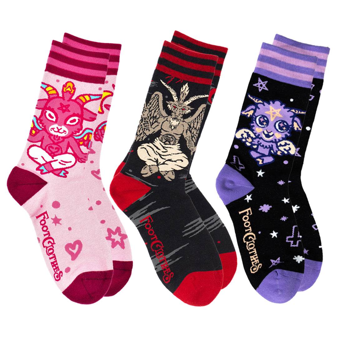 Ultimate Baphomet Ankle and Crew Sock Pack | 6 Designs - 