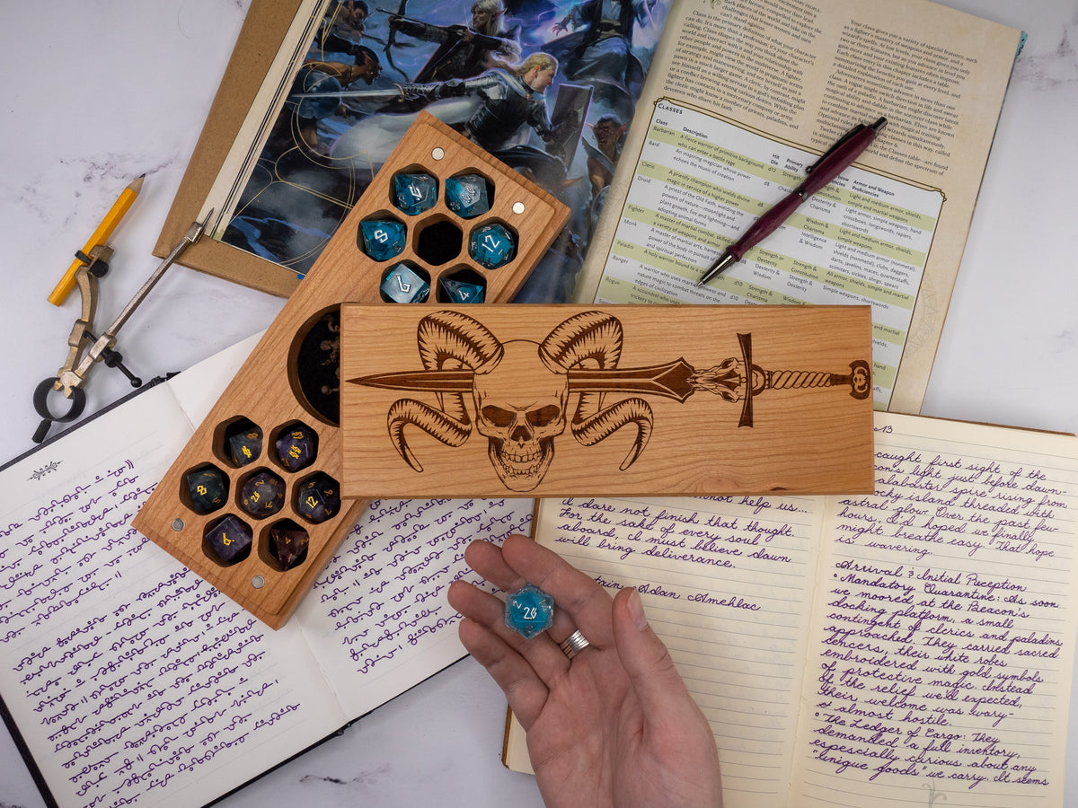 Barbarian | Engraved Dual Hex Dice Vault