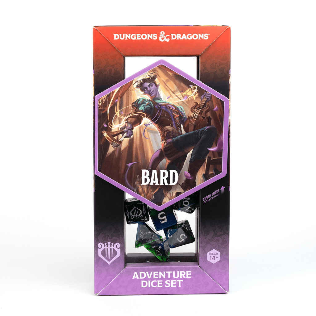 D&D Adventure Dice Set - Bard Edition | Blue/Green 15pc Collection - 