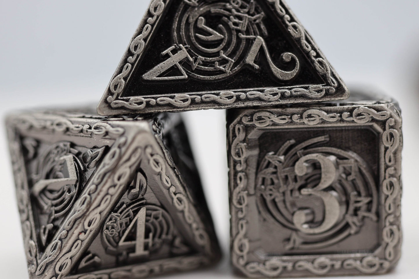 Bardic Song: Vibrato - Metal RPG Dice Set - 