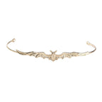 Bat Power Headband Tiara in Silver or Gold | Spooky Headwear Accessory | Halloween, Goth Hairpiece
