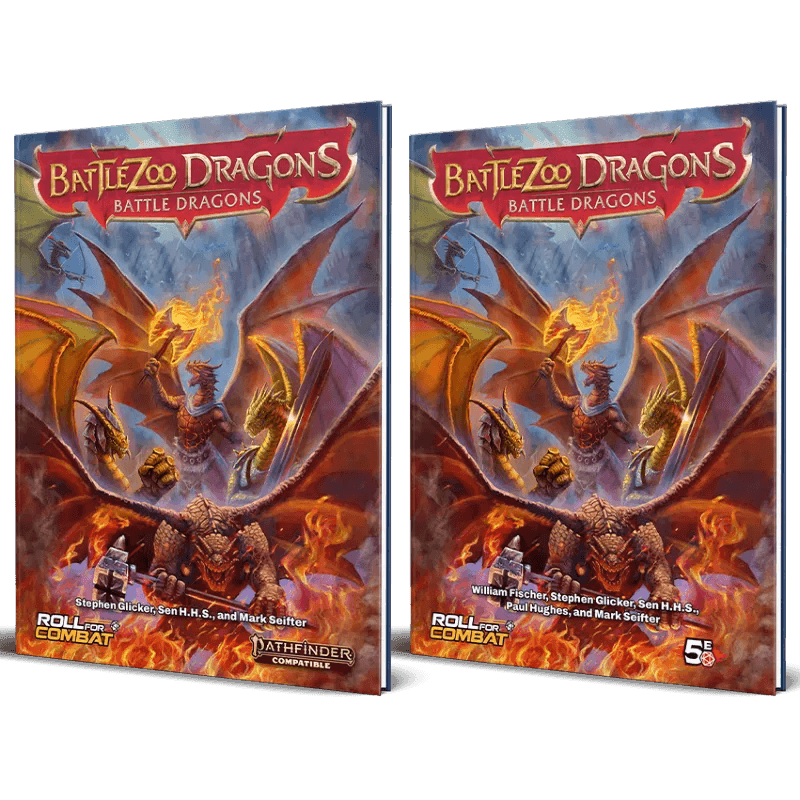 Battlezoo Dragons: Battle Dragons PDF - D&D 5E and Pathfinder 2e / Hardcover & PDF
