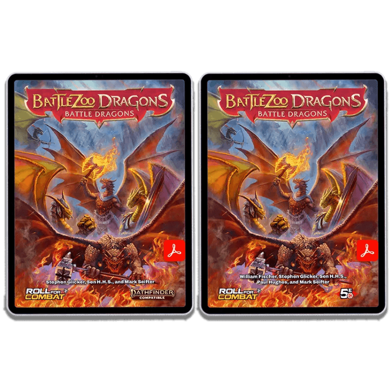 Battlezoo Dragons: Battle Dragons PDF - D&D 5E and Pathfinder 2e / PDF Only