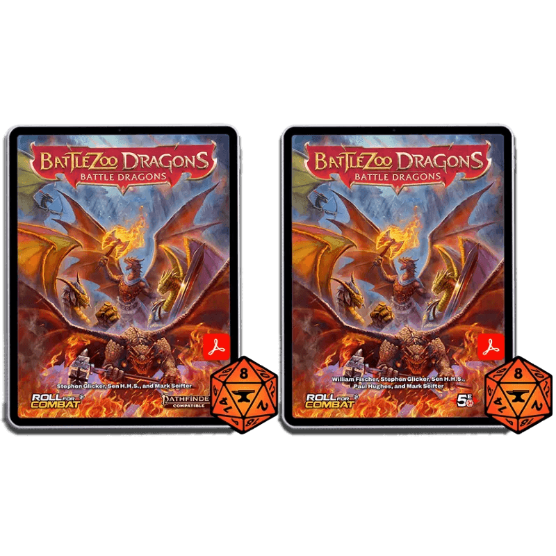 Battlezoo Dragons: Battle Dragons PDF - D&D 5E and Pathfinder 2e / PDF & Foundry VTT Module