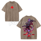 Beelzemon x Impmon T-Shirt – Digimon Vintage Washed Oversized Heavy Cotton Anime Tee