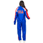 Beer Fest USA Blue and Red Tracksuit Jacket and Pants Halloween Costume Cosplay