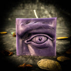 Beeswax Ex-Voto Eye Spell Candle - Purple (Power)