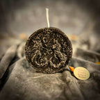 Beeswax Gemini Twins Zodiac Spell Candle - Black (Protection)