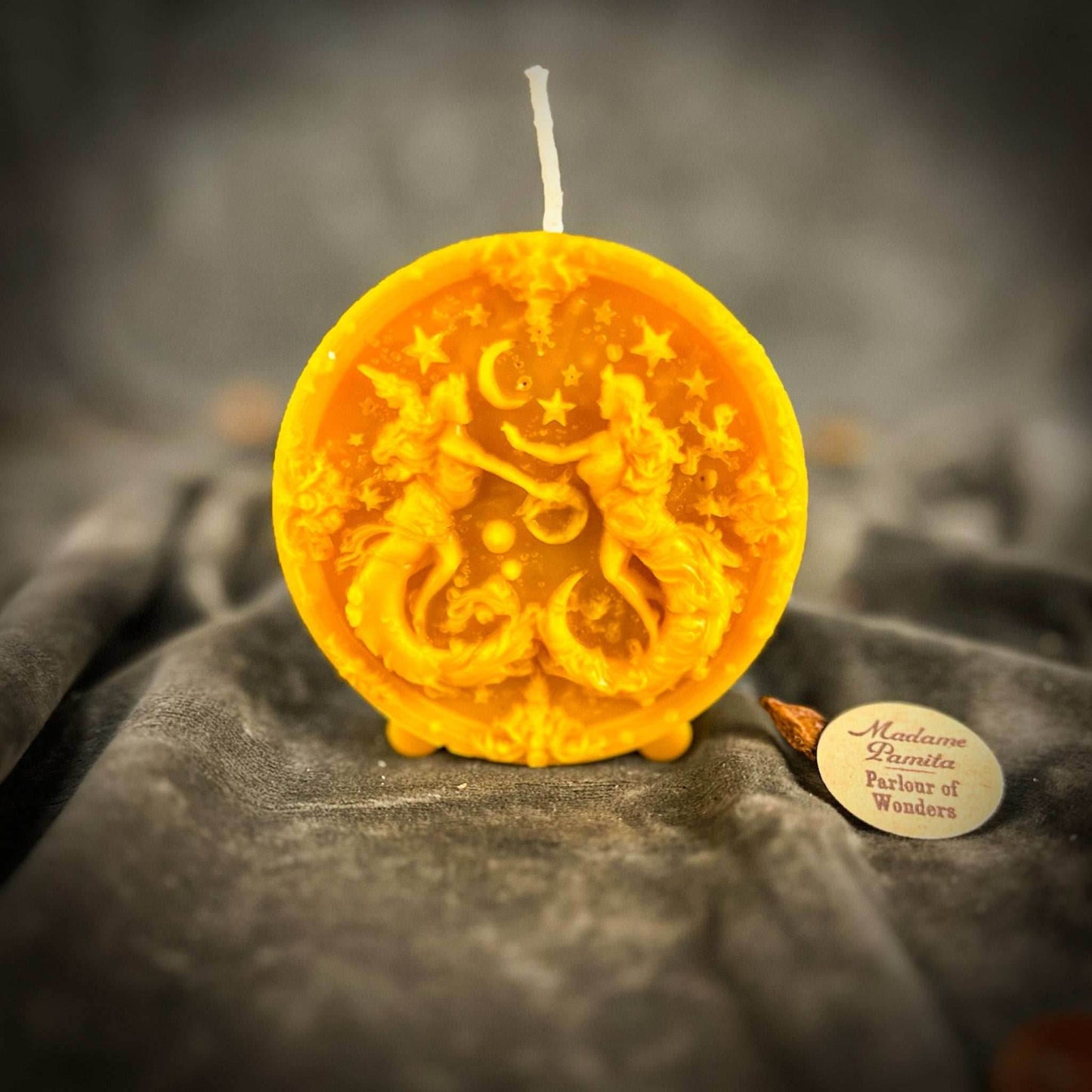 Beeswax Gemini Twins Zodiac Spell Candle - Yellow (Success)