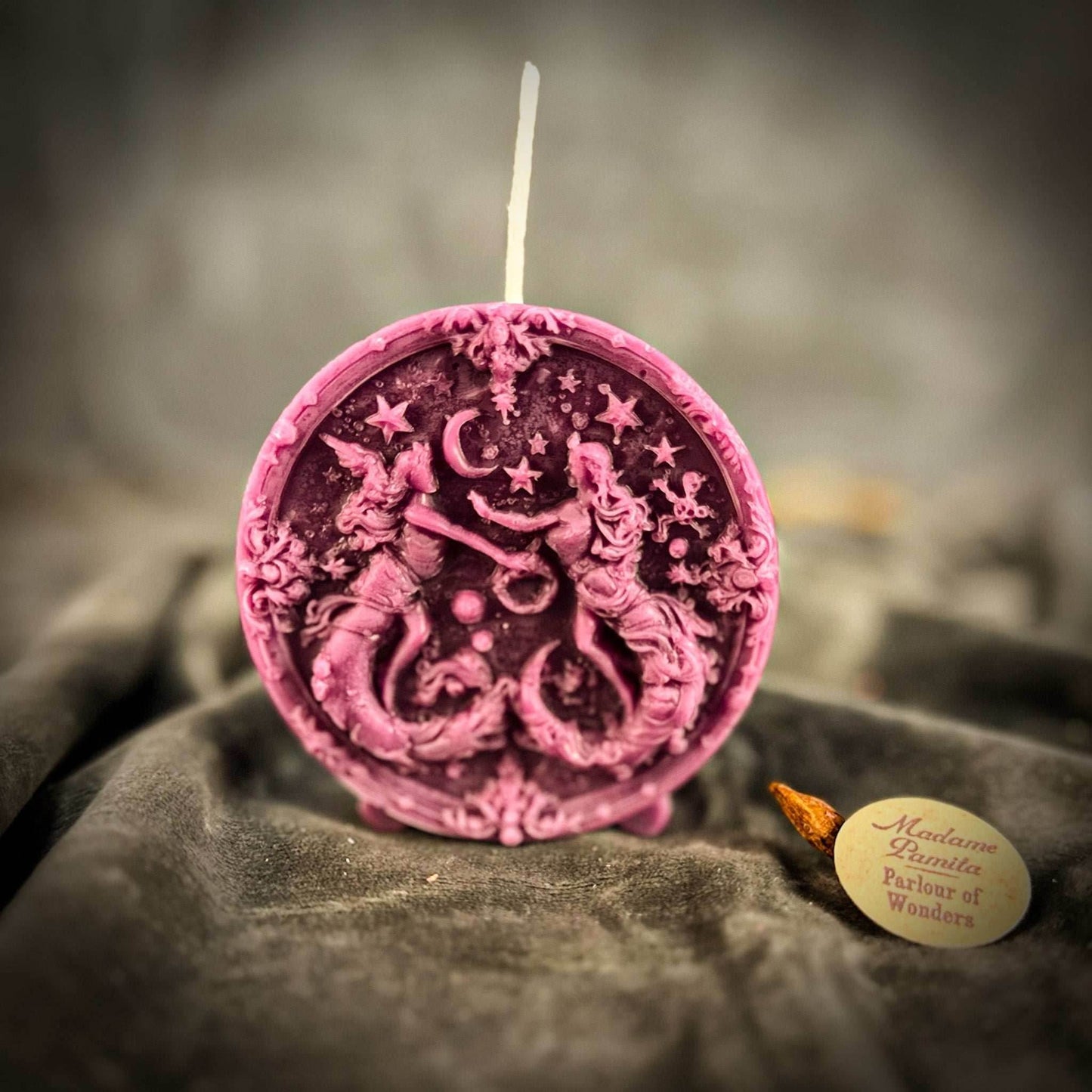 Beeswax Gemini Twins Zodiac Spell Candle - Purple (Power)