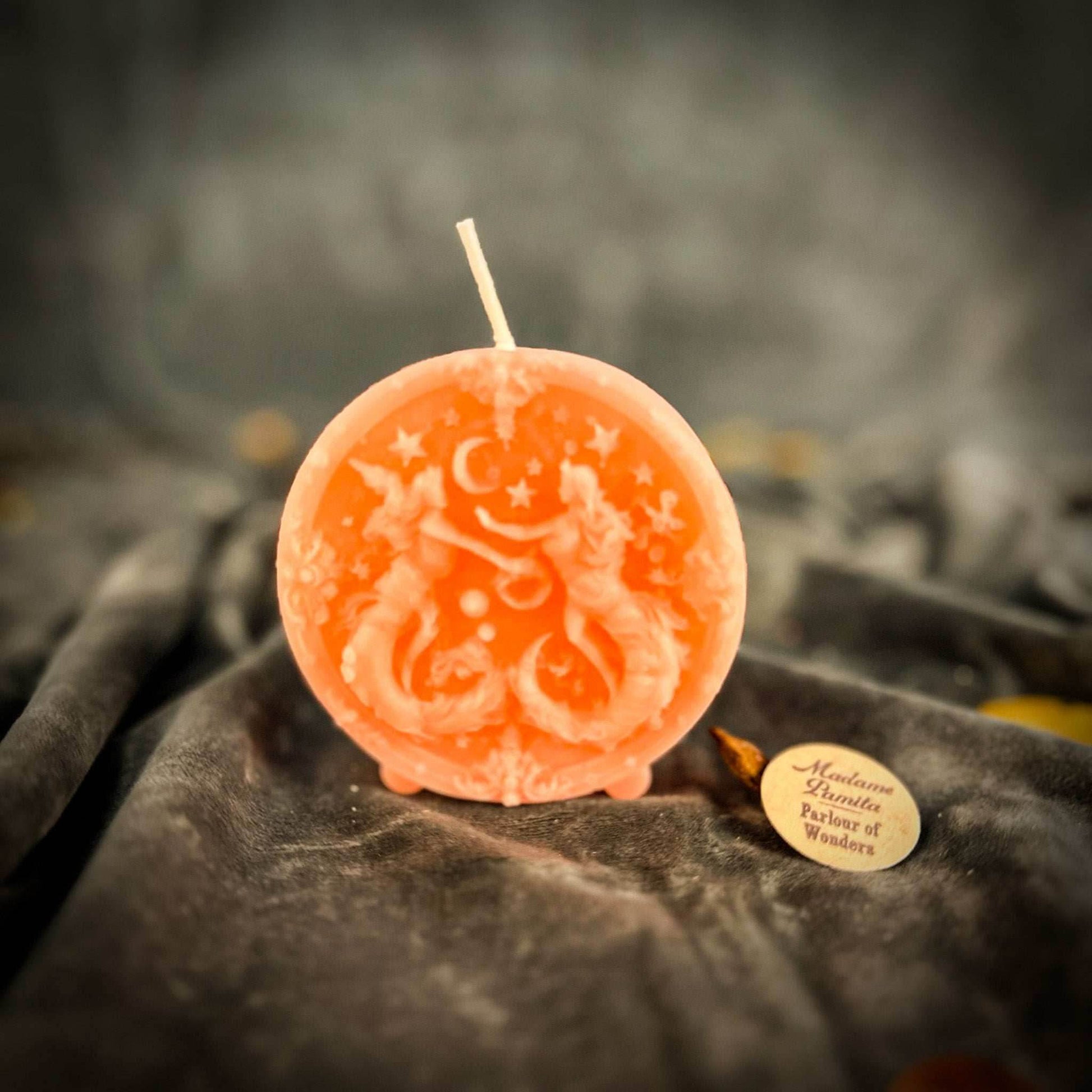 Beeswax Gemini Twins Zodiac Spell Candle - Pink (Romance)