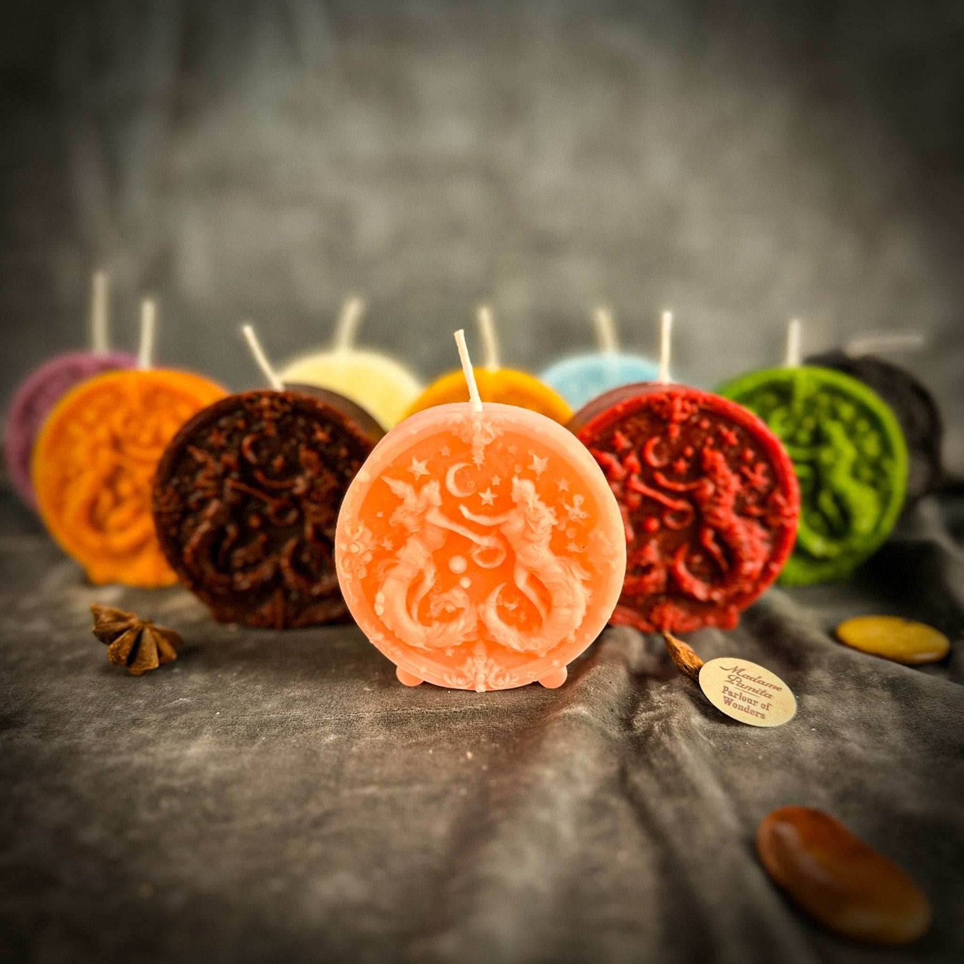 Beeswax Gemini Twins Zodiac Spell Candle - Pink (Romance)