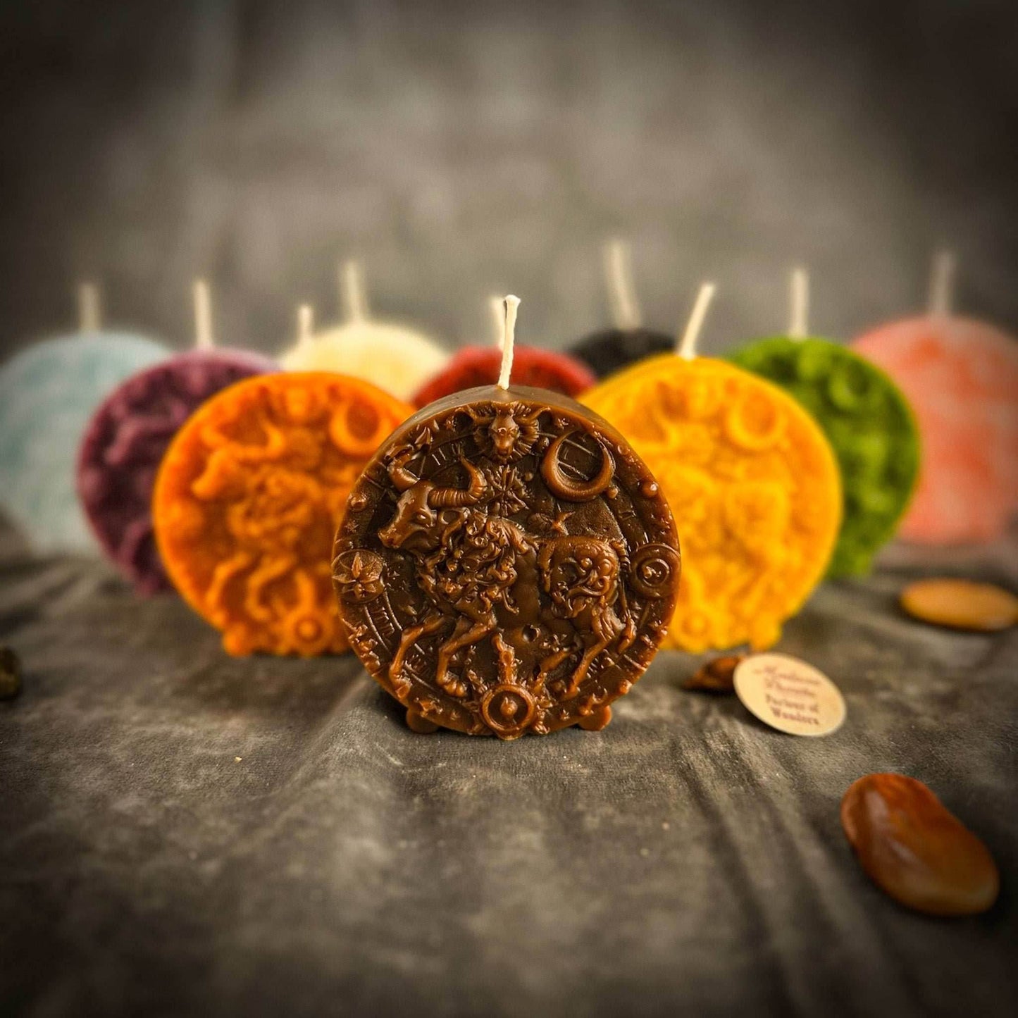 Beeswax Taurus Bull Zodiac Spell Candle - Pink (Romance)