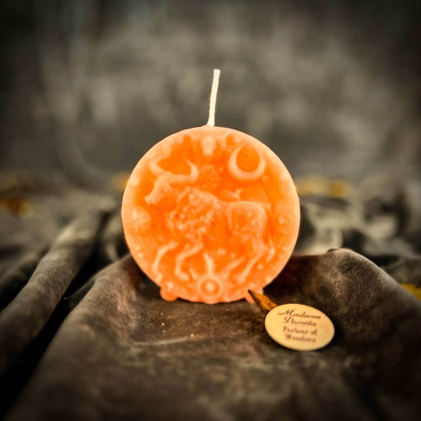 Beeswax Taurus Bull Zodiac Spell Candle - Pink (Romance)