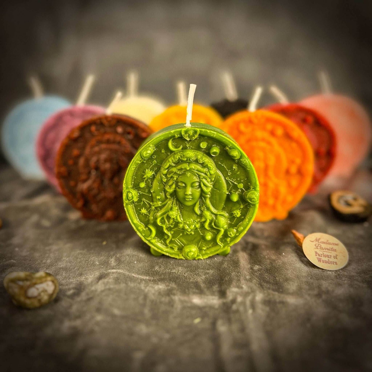 Beeswax Virgo Maiden Zodiac Spell Candle - Pink (Romance)