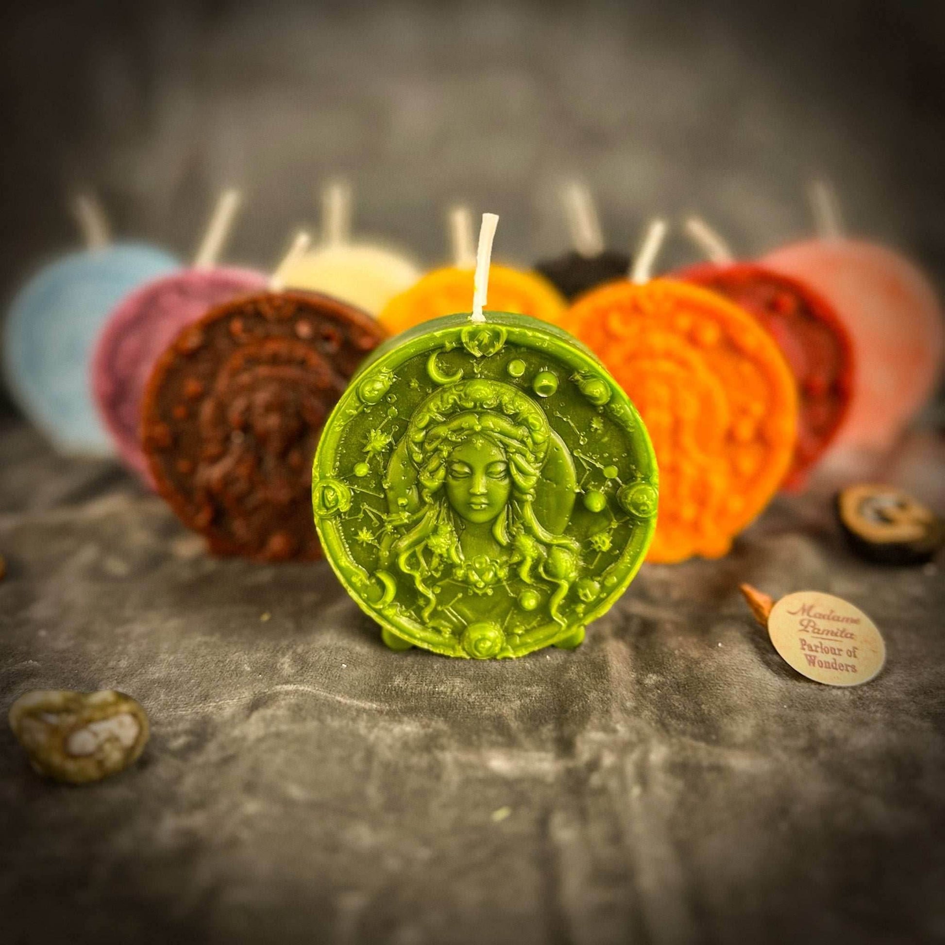 Beeswax Virgo Maiden Zodiac Spell Candle - Pink (Romance)