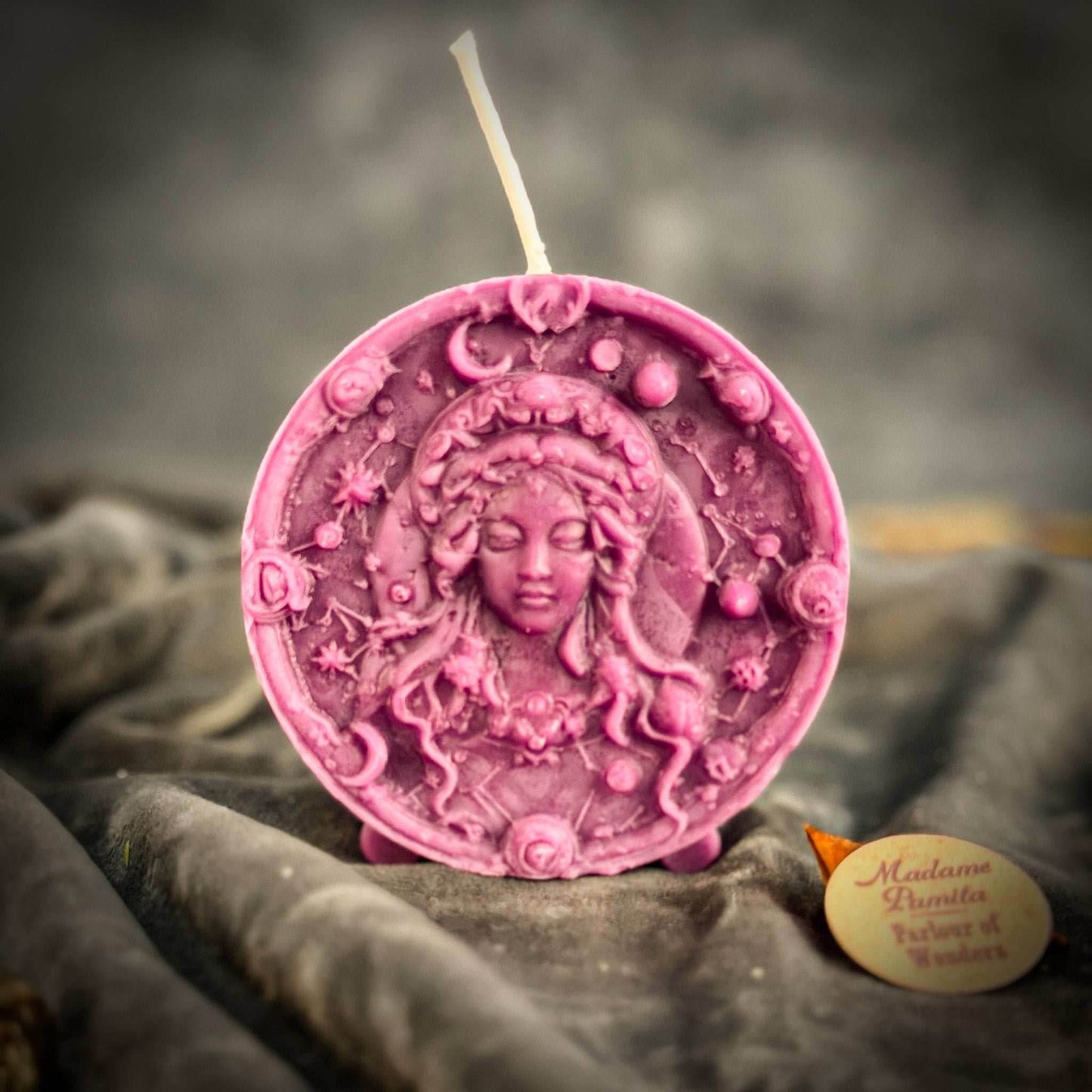 Beeswax Virgo Maiden Zodiac Spell Candle - Purple (Power)
