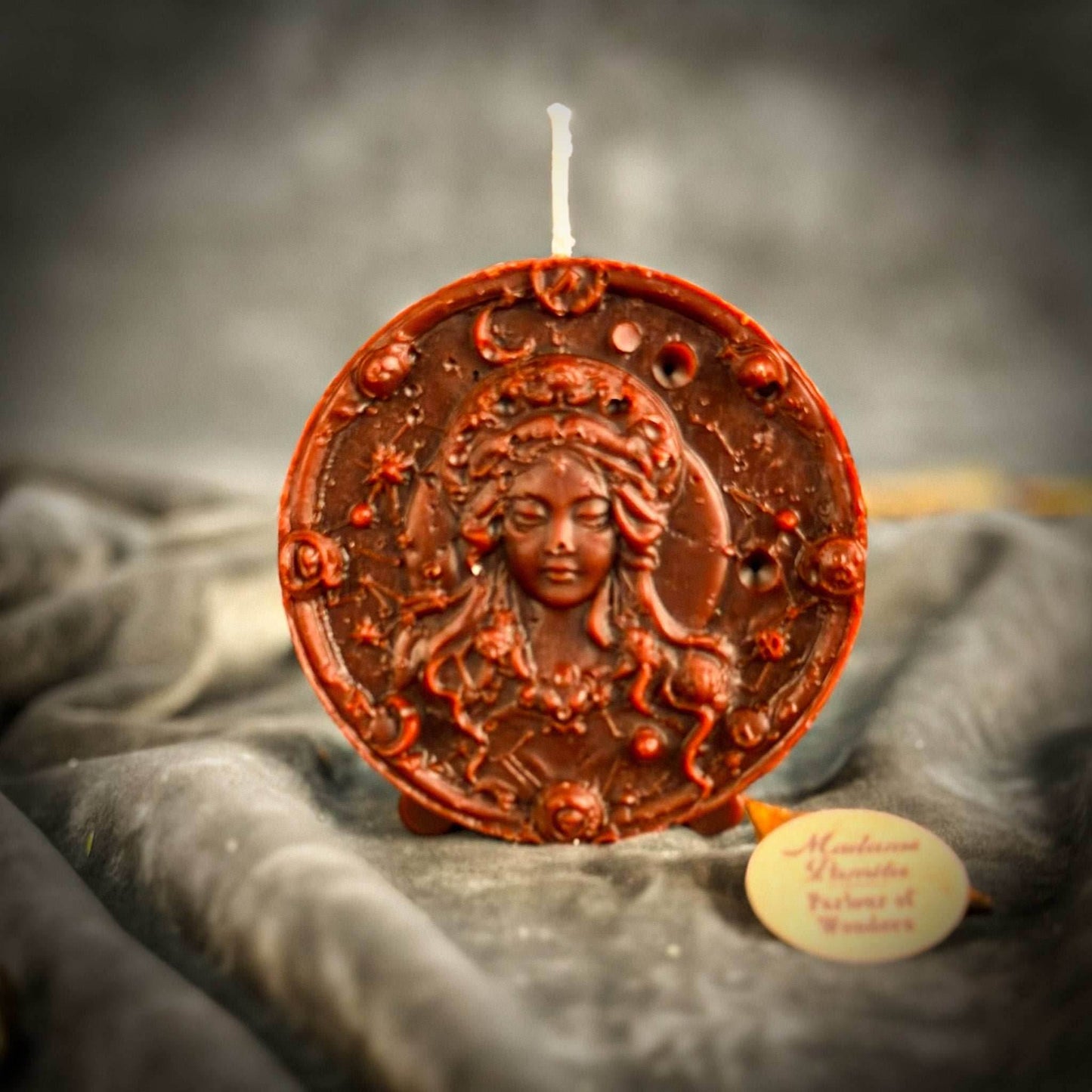 Beeswax Virgo Maiden Zodiac Spell Candle - Brown (Grounding)