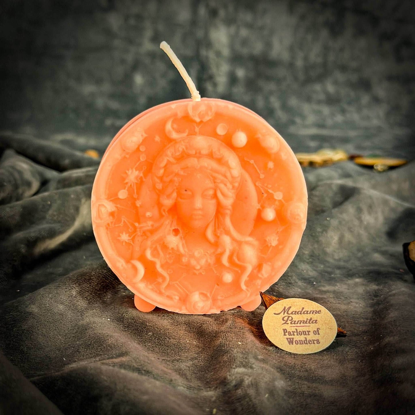 Beeswax Virgo Maiden Zodiac Spell Candle - Pink (Romance)
