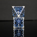 Beholder's Gates Hollow Metal Dice Set - Blue and Silver