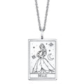 Disney X RockLove BEAUTY AND THE BEAST Belle Tablet Necklace - Sterling Silver