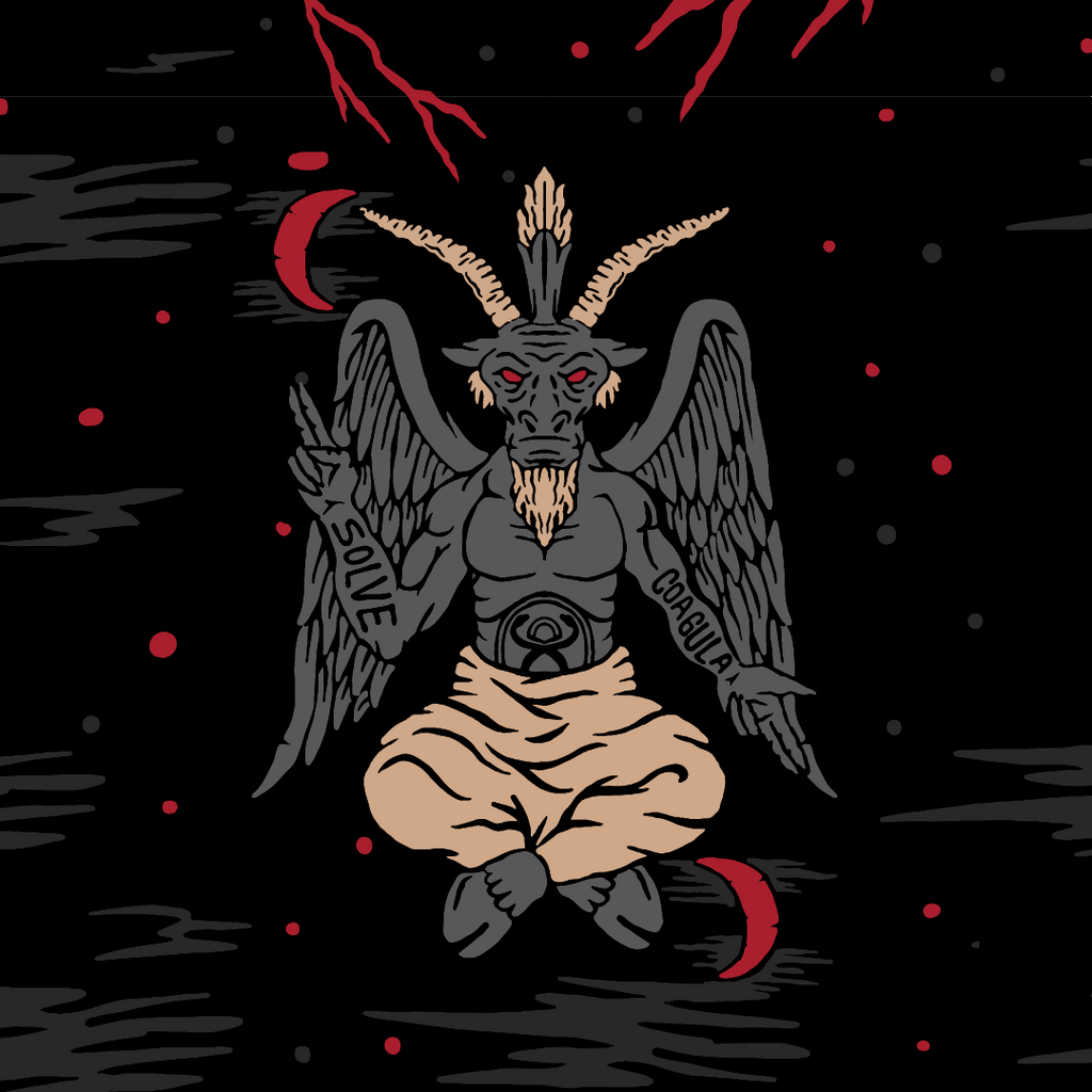 Evil AF Baphomet Crew Socks