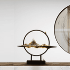Kunlun Mountains Large Backflow Incense Burner Lamp With LED - Brown
