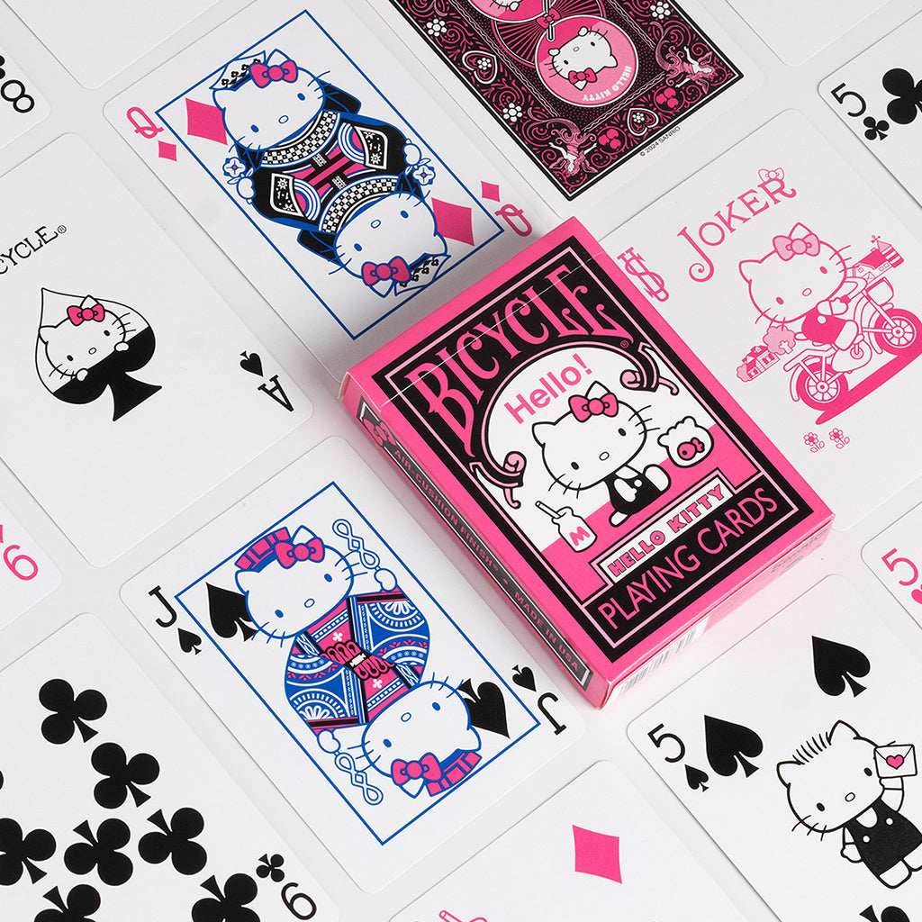Bicycle Hello Kitty Black & Pink Playing Cards - 