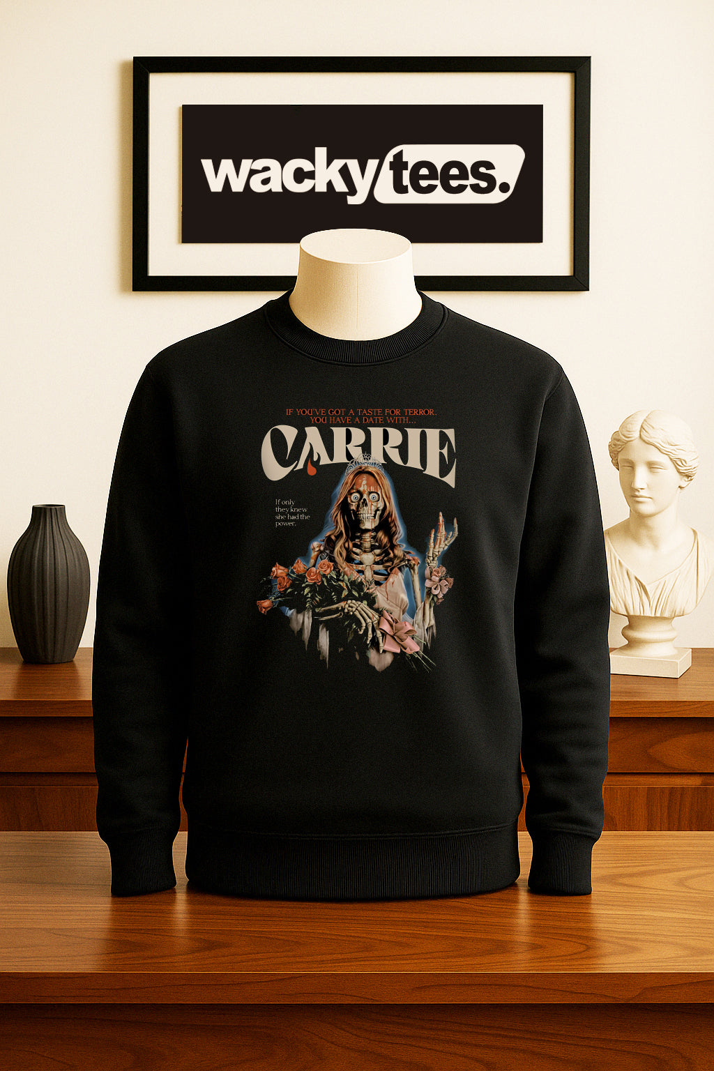 Carrie Taste for Terror Date With Horror Prom Queen Halloween Graphic Tee Shirt