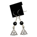 Black Onyx Triquetra Earrings - 