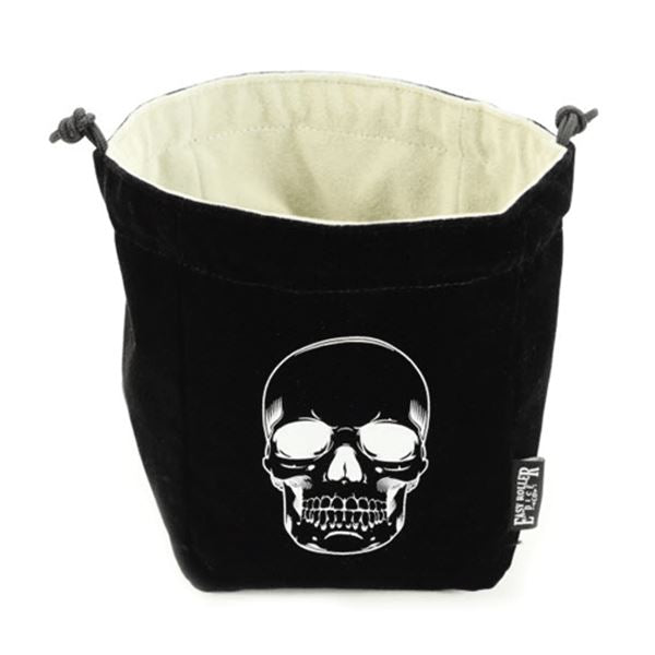 Reversible Skull Dice Bag - Black and White