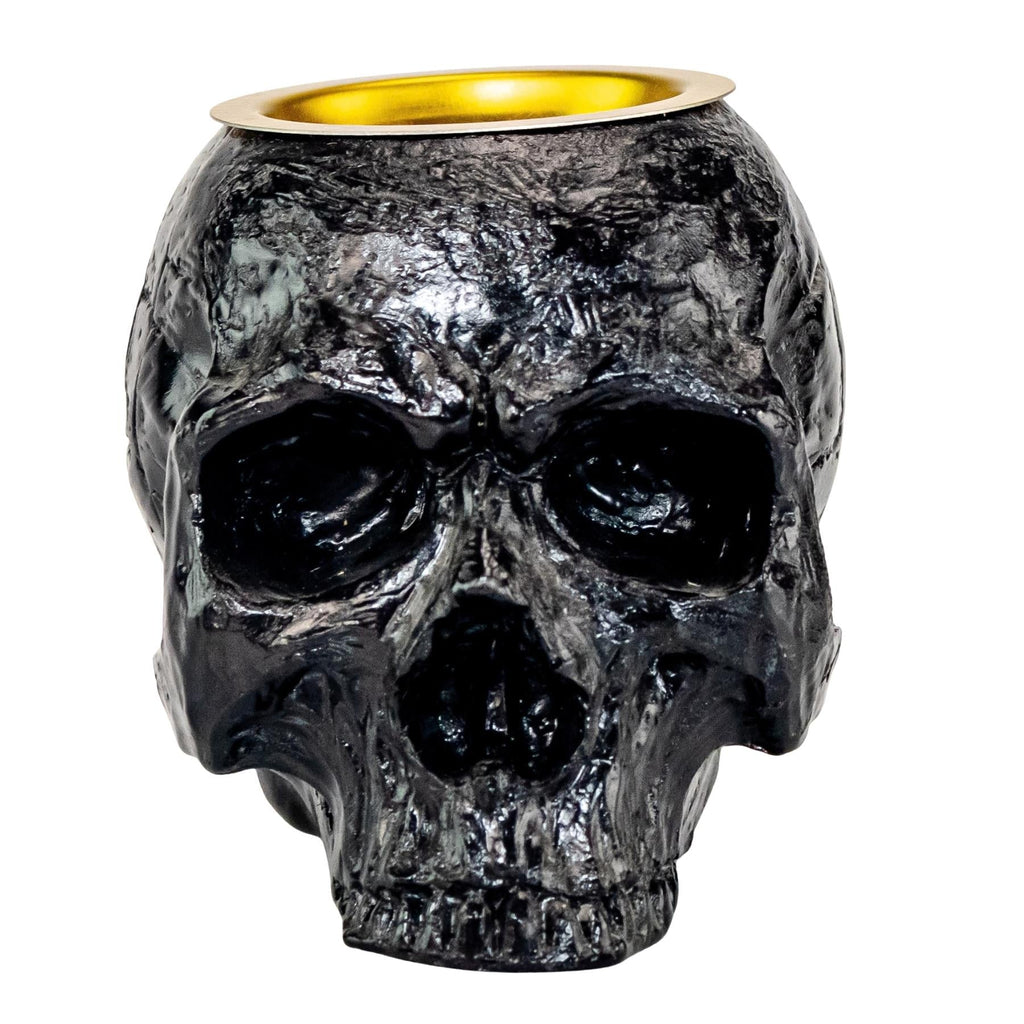 Black Skull Candle Holder