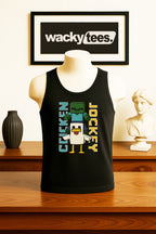 Chicken Jockey Funny Lover Video Gamer Friends Graphic Tee Shirt