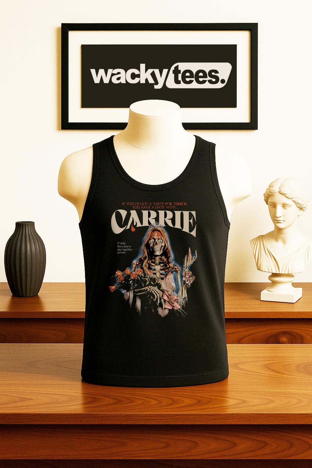 Carrie Taste for Terror Date With Horror Prom Queen Halloween Graphic Tee Shirt