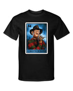 El Maestro De Suenos Freddy Krueger Loteria Mexican Bingo Style Graphic Tee Shirt