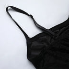 Velvet High Split Cross Dress