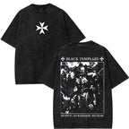 Black Templars "No Pity, No Remorse, No Fear" T-Shirt – Warhammer 40K Sci-Fi Fan Unisex Cotton Tee