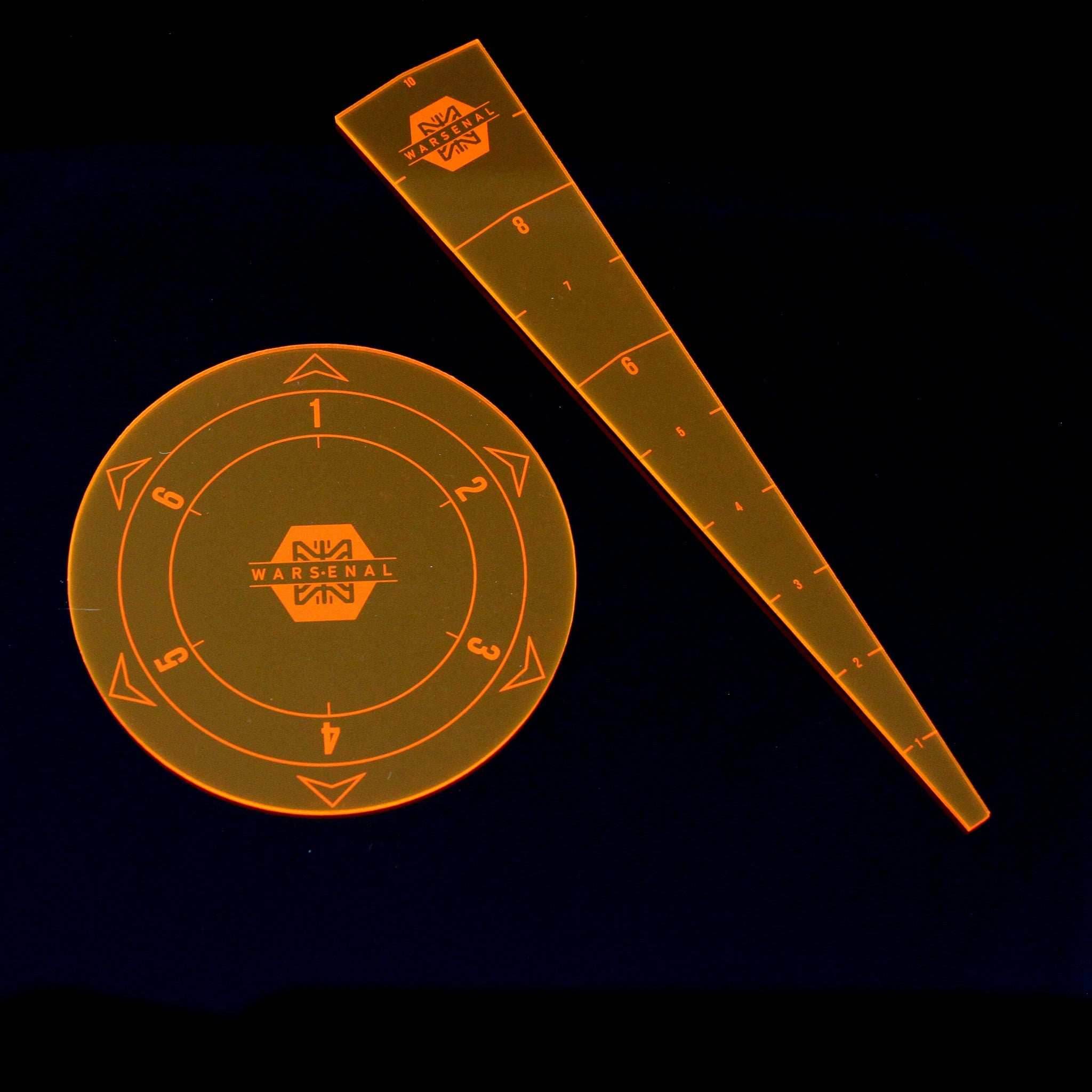 Blast and Spray Templates - Fluorescent Orange