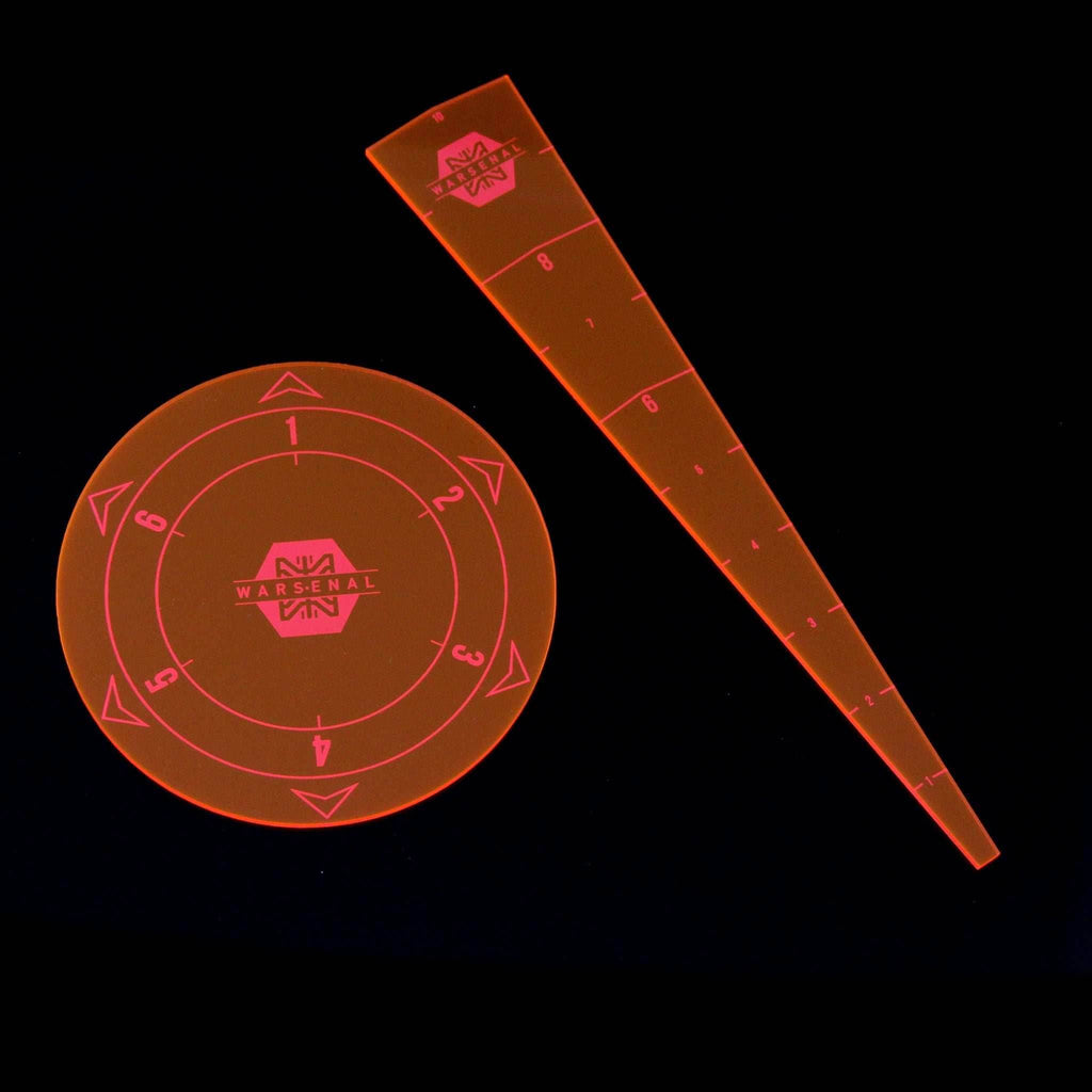 Blast and Spray Templates - Fluorescent Red
