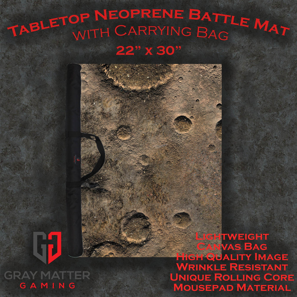 Blasted Battlefield - Neoprene Battle Mat - Warhammer, AoS, 40K, Kill Team, MCP, Shatterpoint, Legion, More - 22x30
