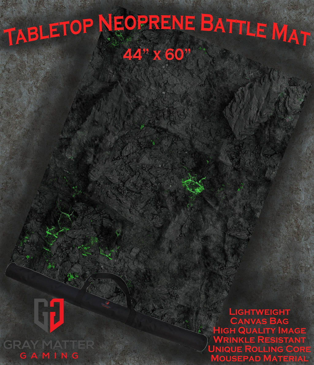 Blighted Cavern - Neoprene Battle Mat - Warhammer, AoS, 40K, Kill Team, MCP, Shatterpoint, Legion, More - 44x60